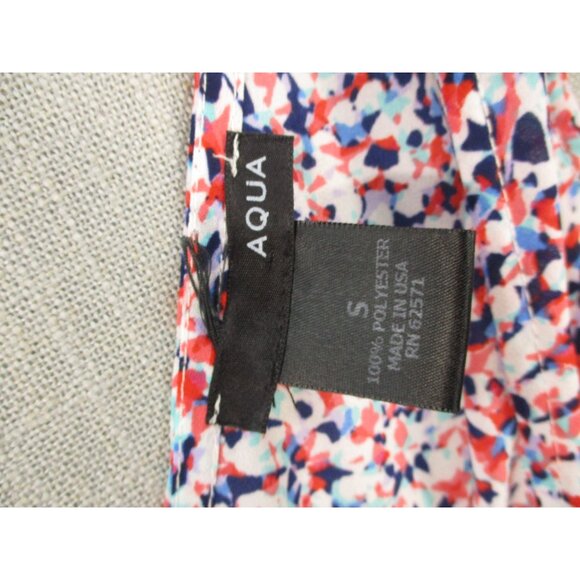 Aqua Womens Sleeveless V-Neck Romper Small Multicolor Abstract Print 100% Polyes - Picture 3 of 8